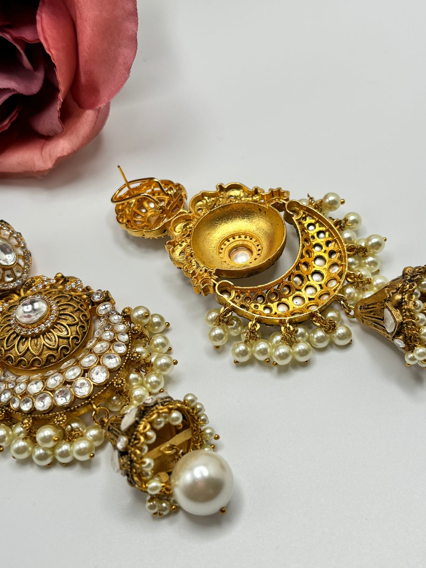 Siyali Uncut kundan Earrings