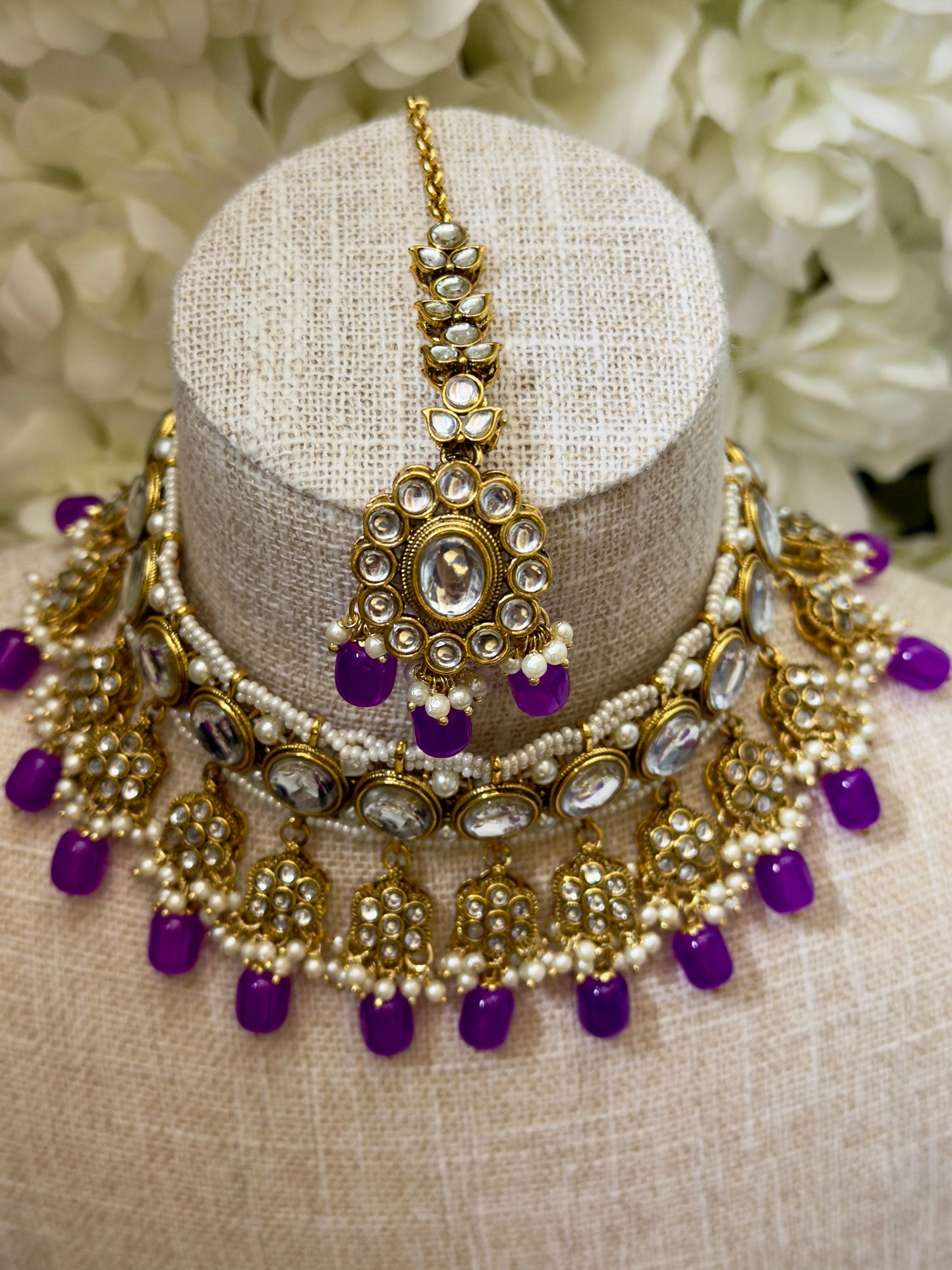 Kundan Choker and Jhumki Tikka Set