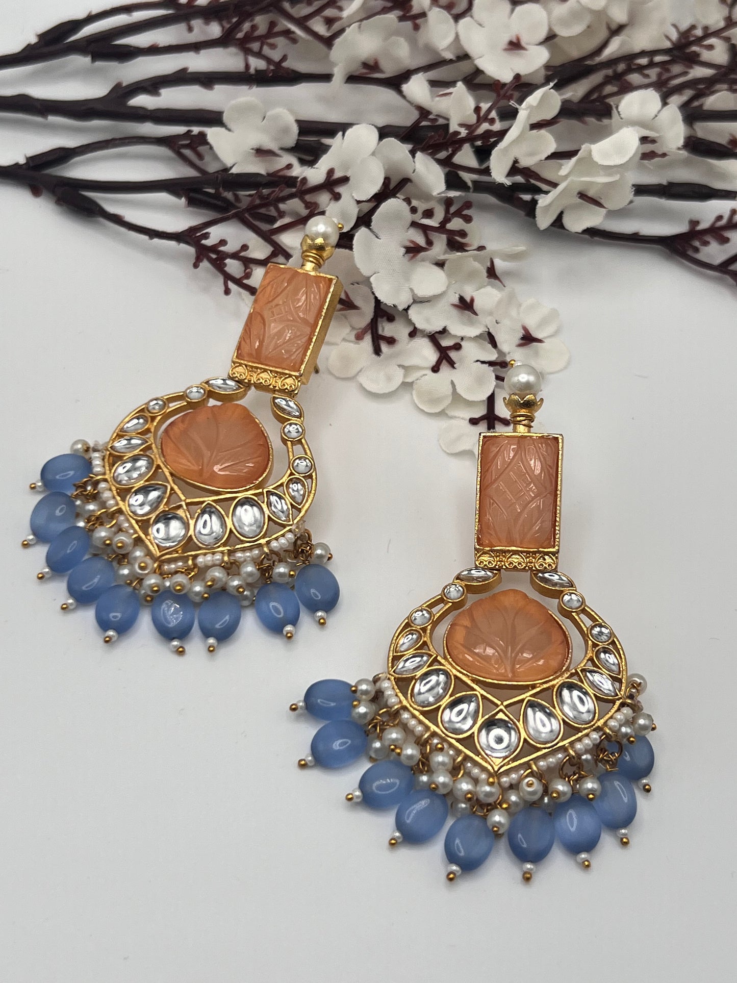 Monalisa and Kundan Earrings