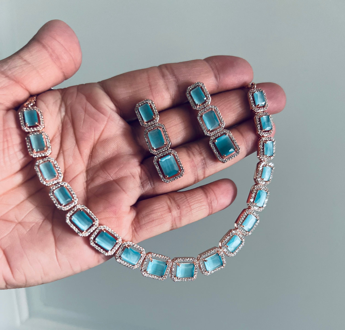 AD Choker and Earrings