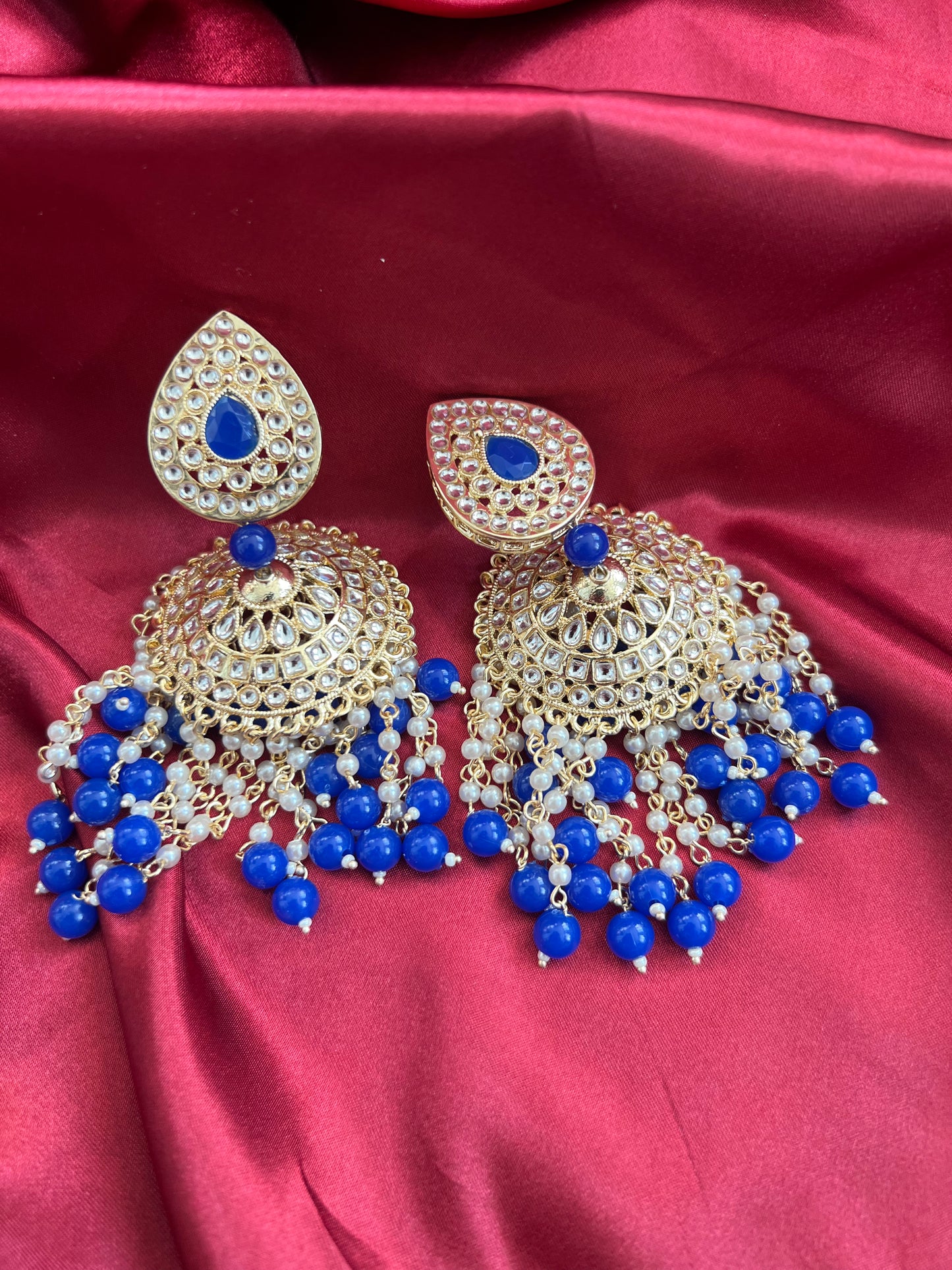 Sonali Kundan Oversized jhumkis
