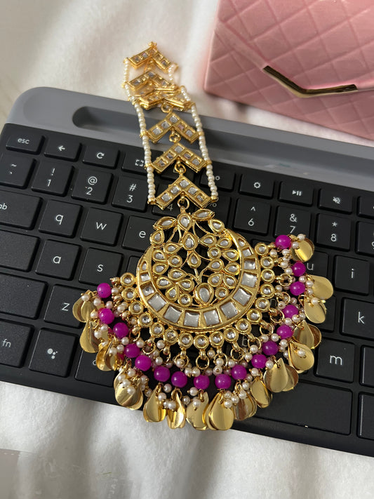Oversized Kundan Tikka