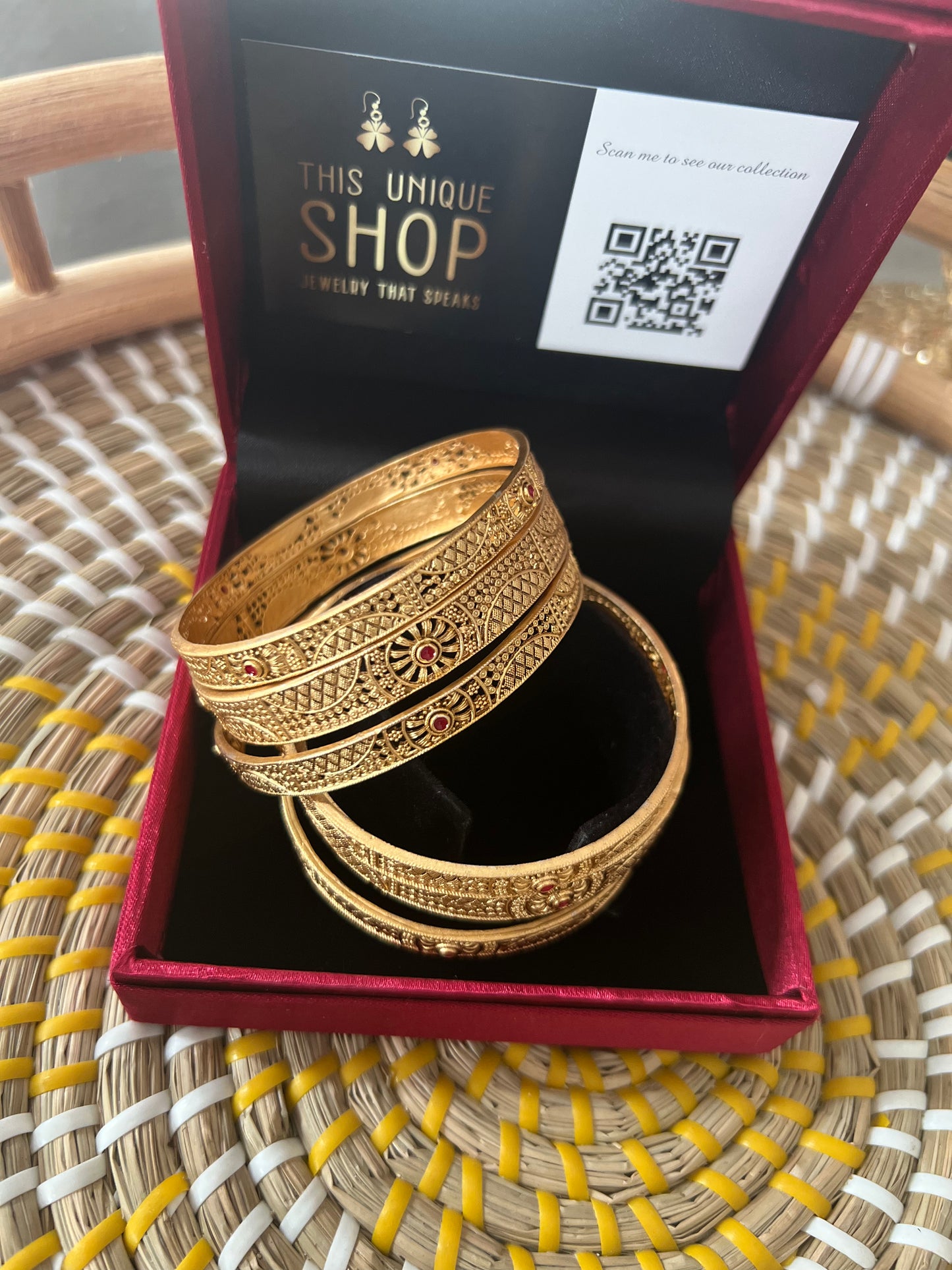Mani Gold plated Bangle Set