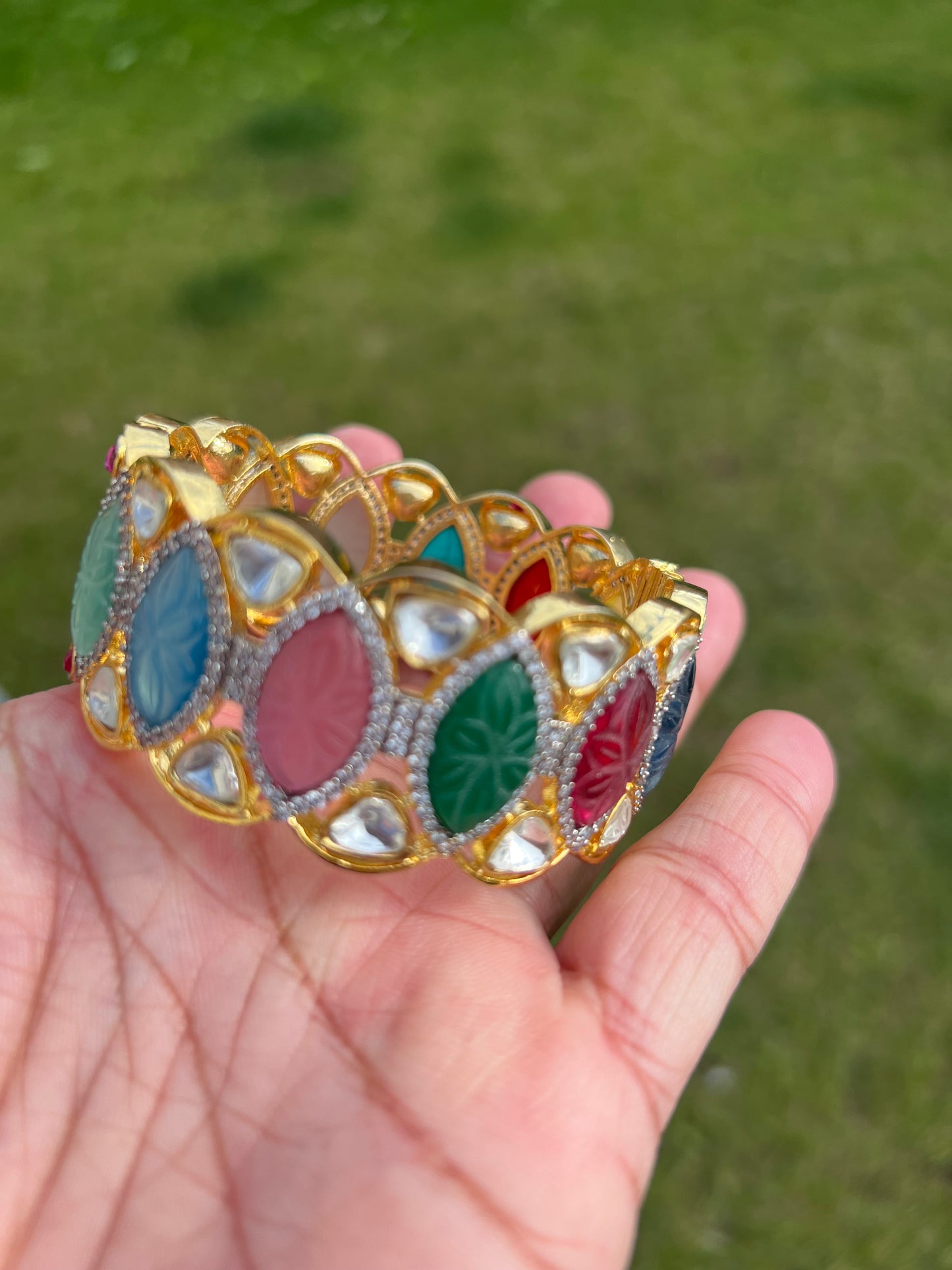 Tiara uncut kundan kadda