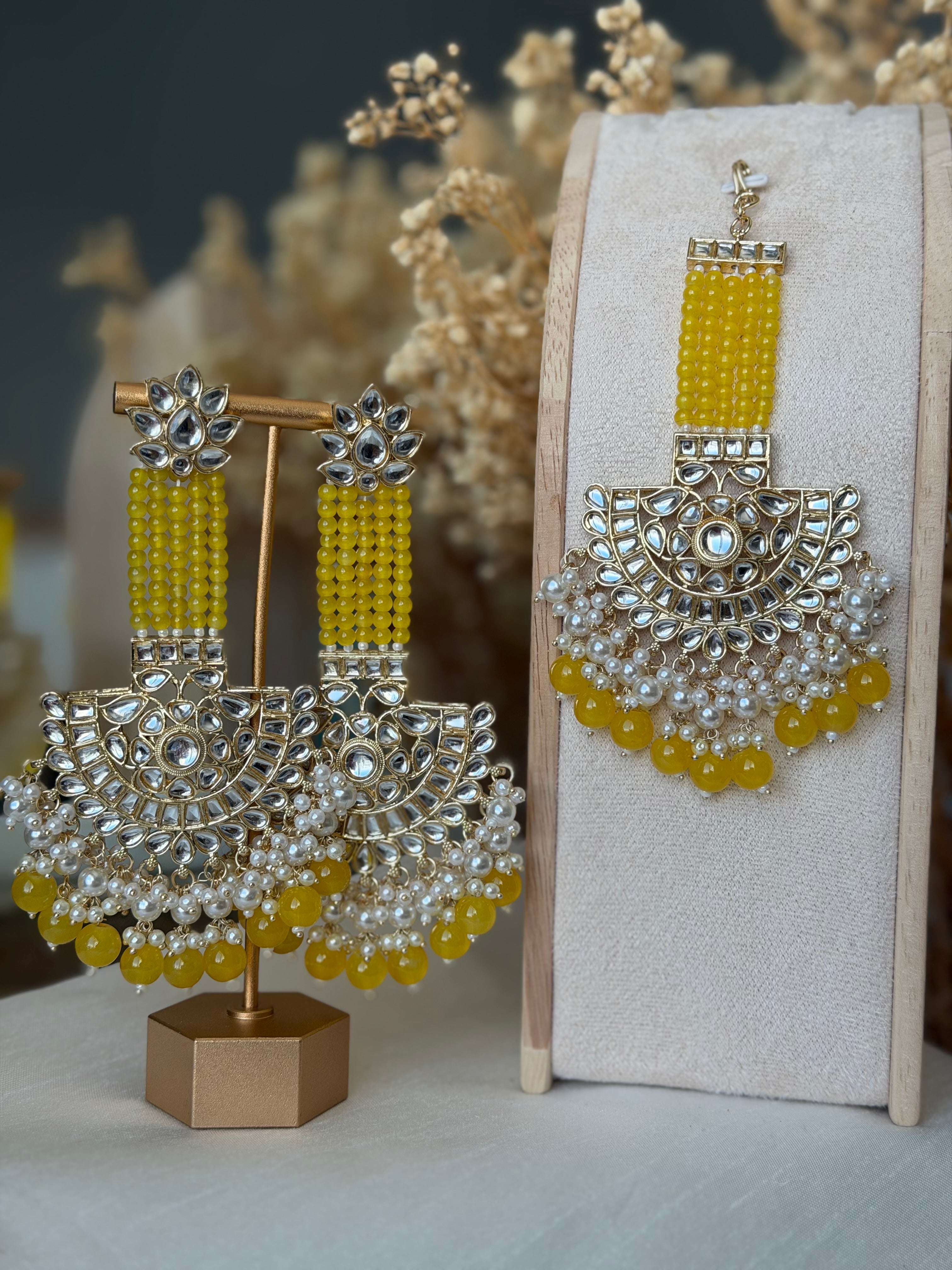 EARRINGS TIKKA SET BELOW $35