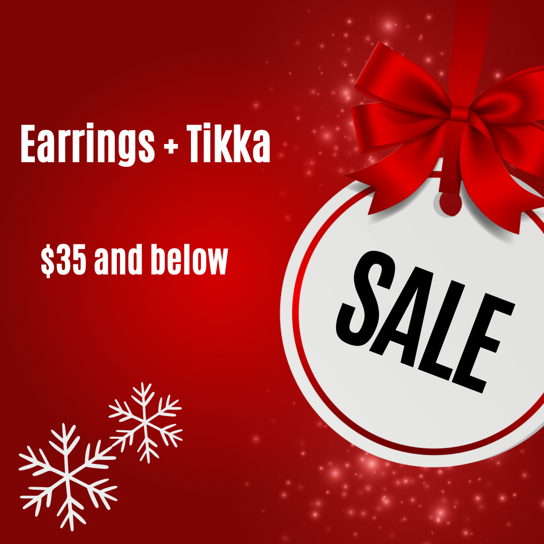 EARRINGS TIKKA SET BELOW $35