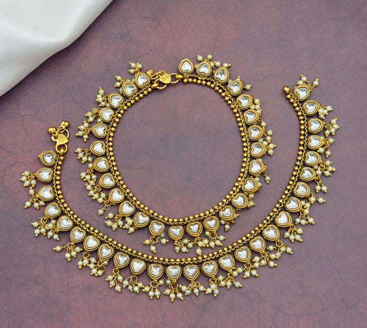 Kundan Anklets