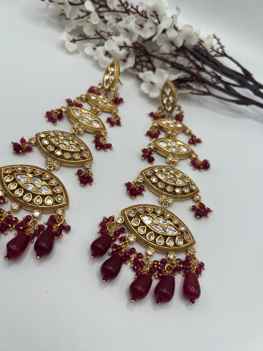Tapsee Tiyani long Statement Earrings