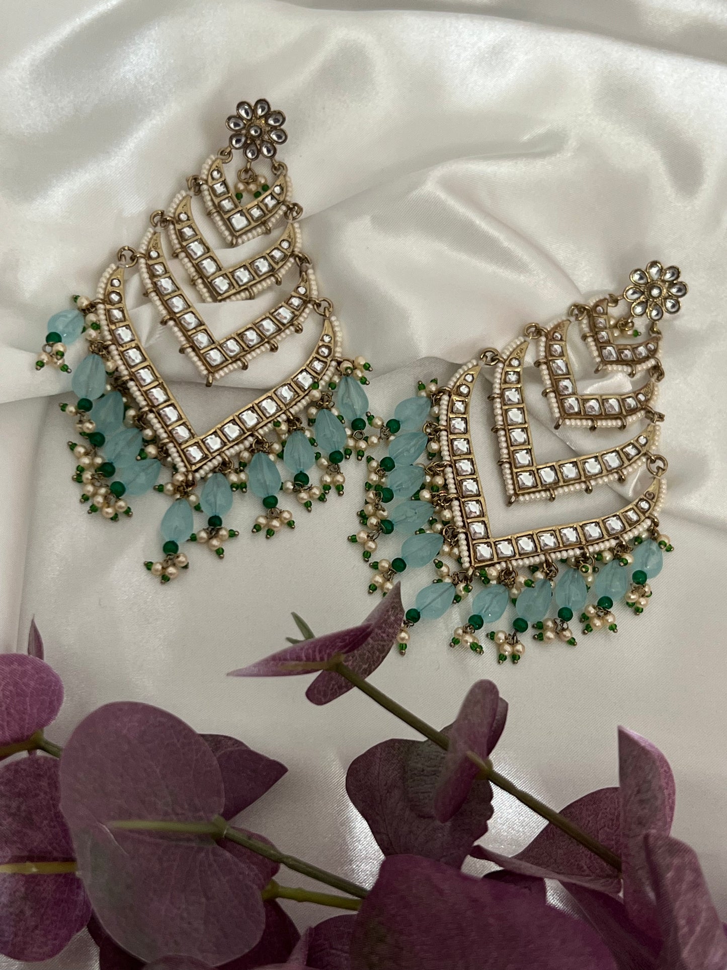 Mahip Kundan Statement Earrings