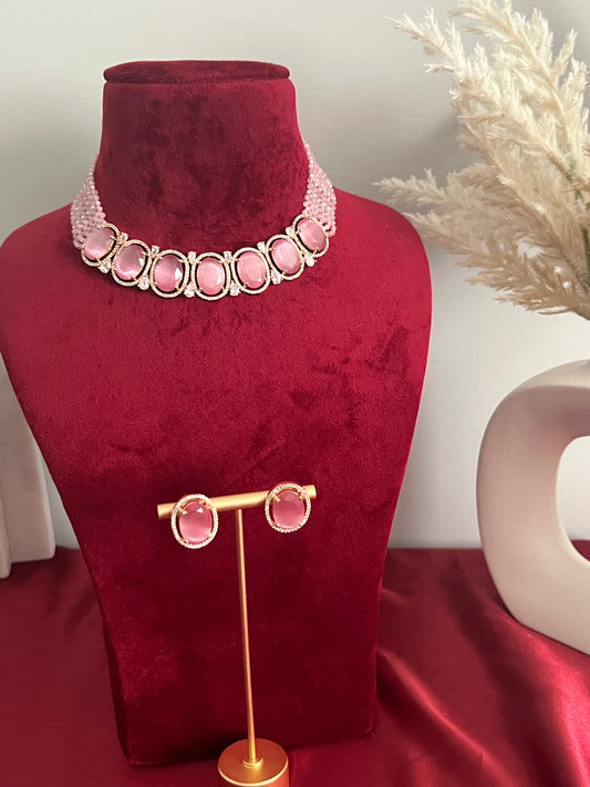 American diamond choker set