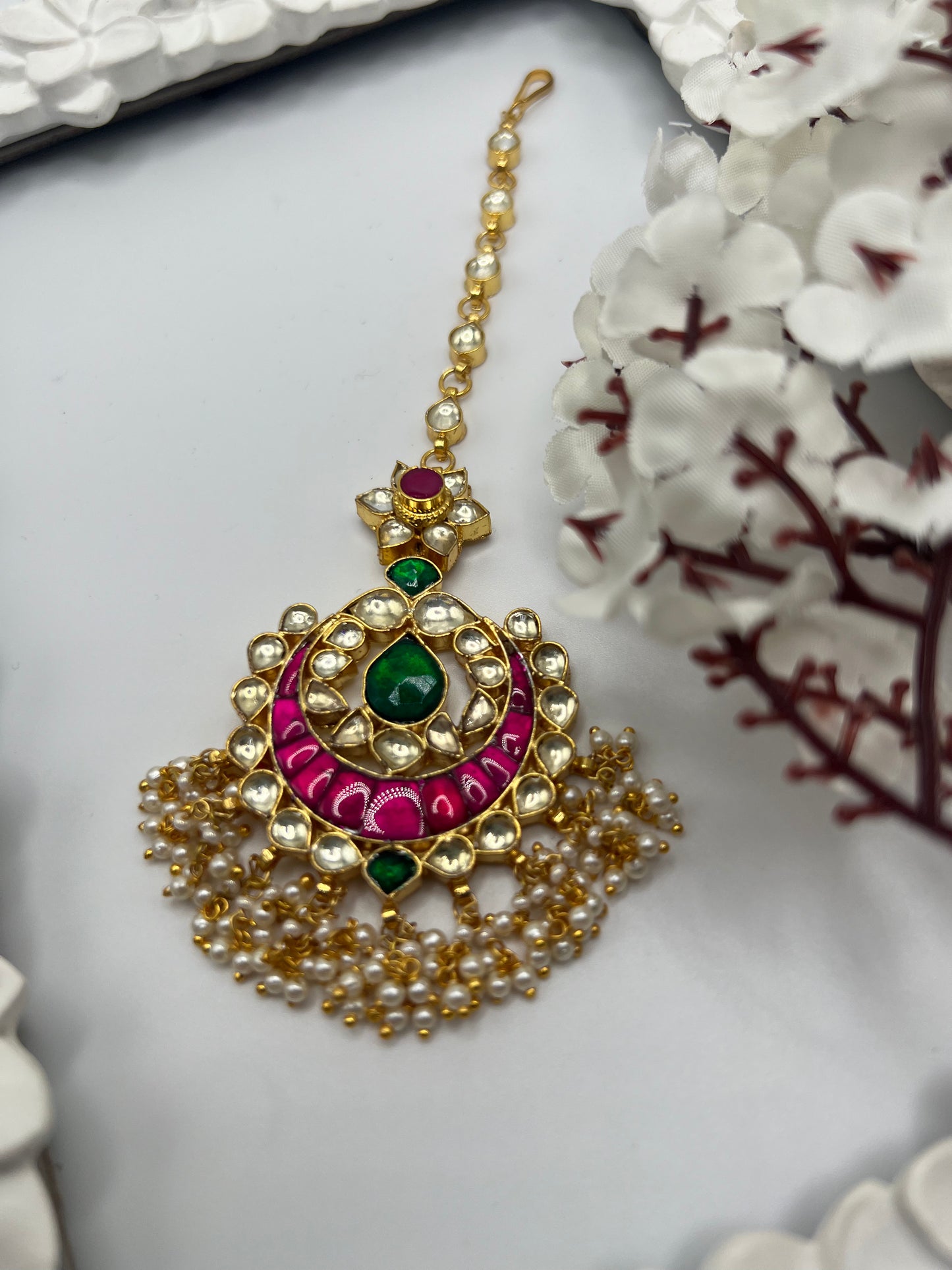 Tamia Pachi Kundan Tikka