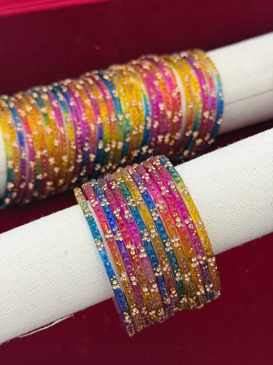 Multi Glass Bangles