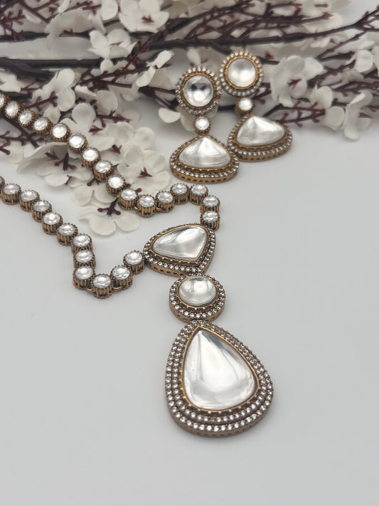 Kastu Moissanite Polki  Necklace Set