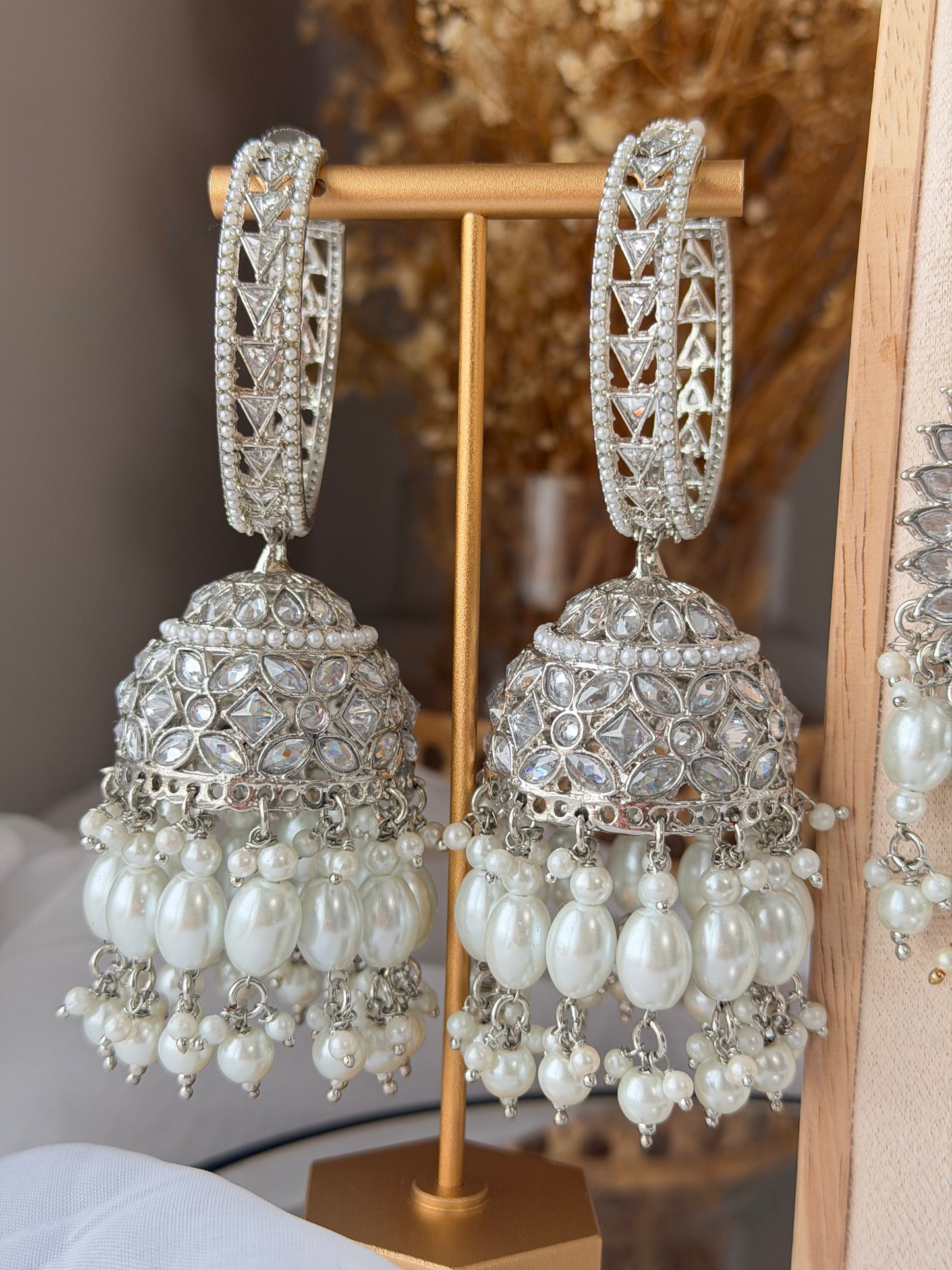 Polki Bali Jhumkas & Tikka