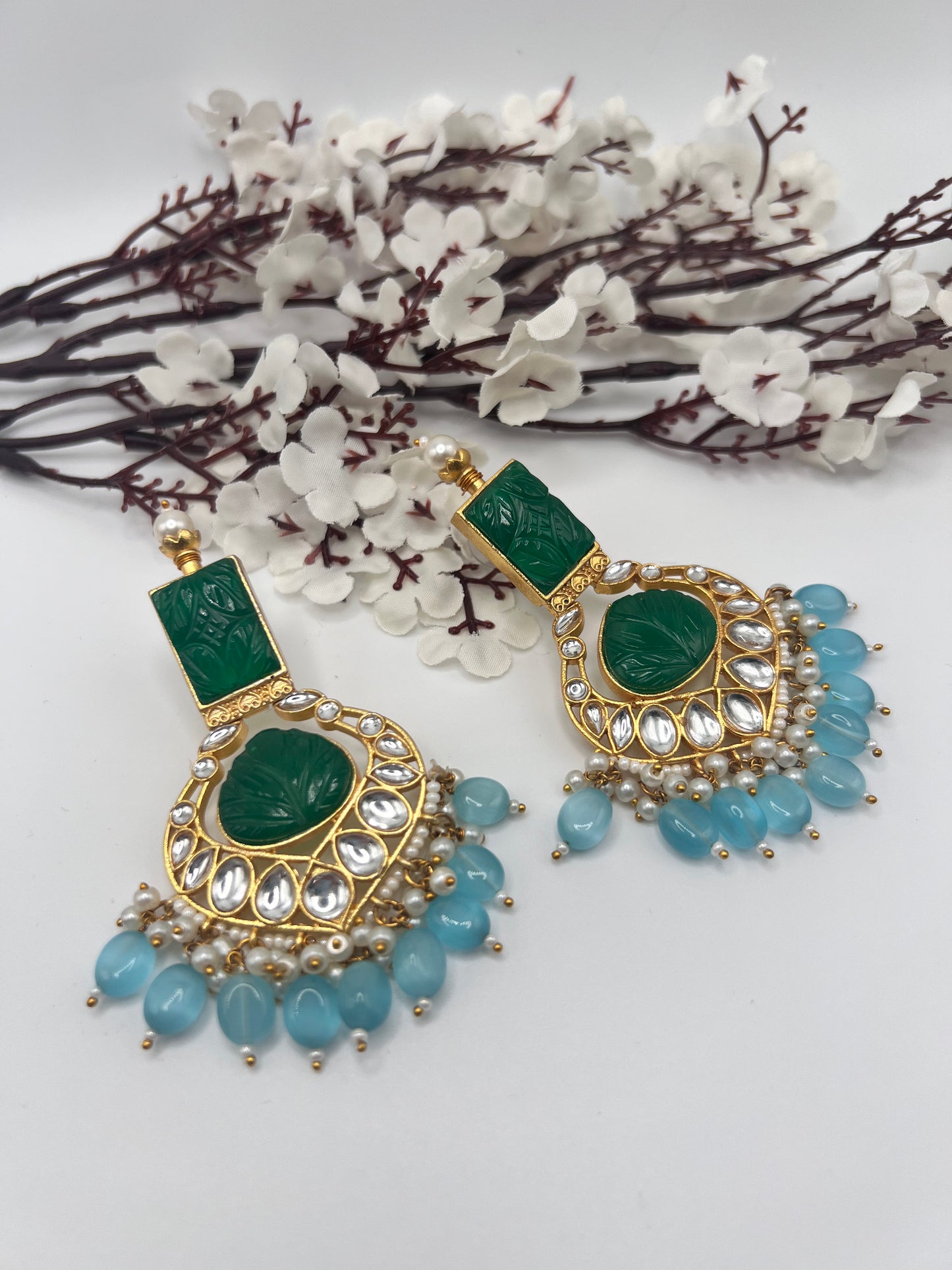 Monalisa and Kundan Earrings