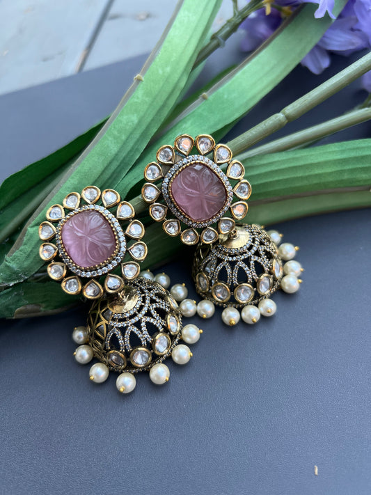 Urvashi Tyani Kundan Jhumkas