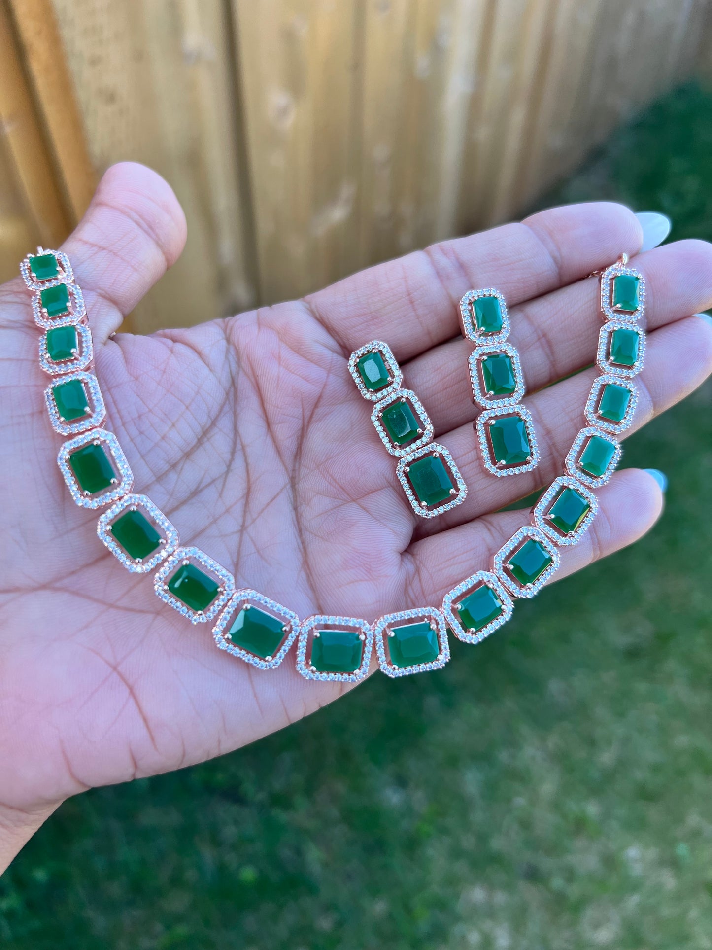 AD Choker and Earrings