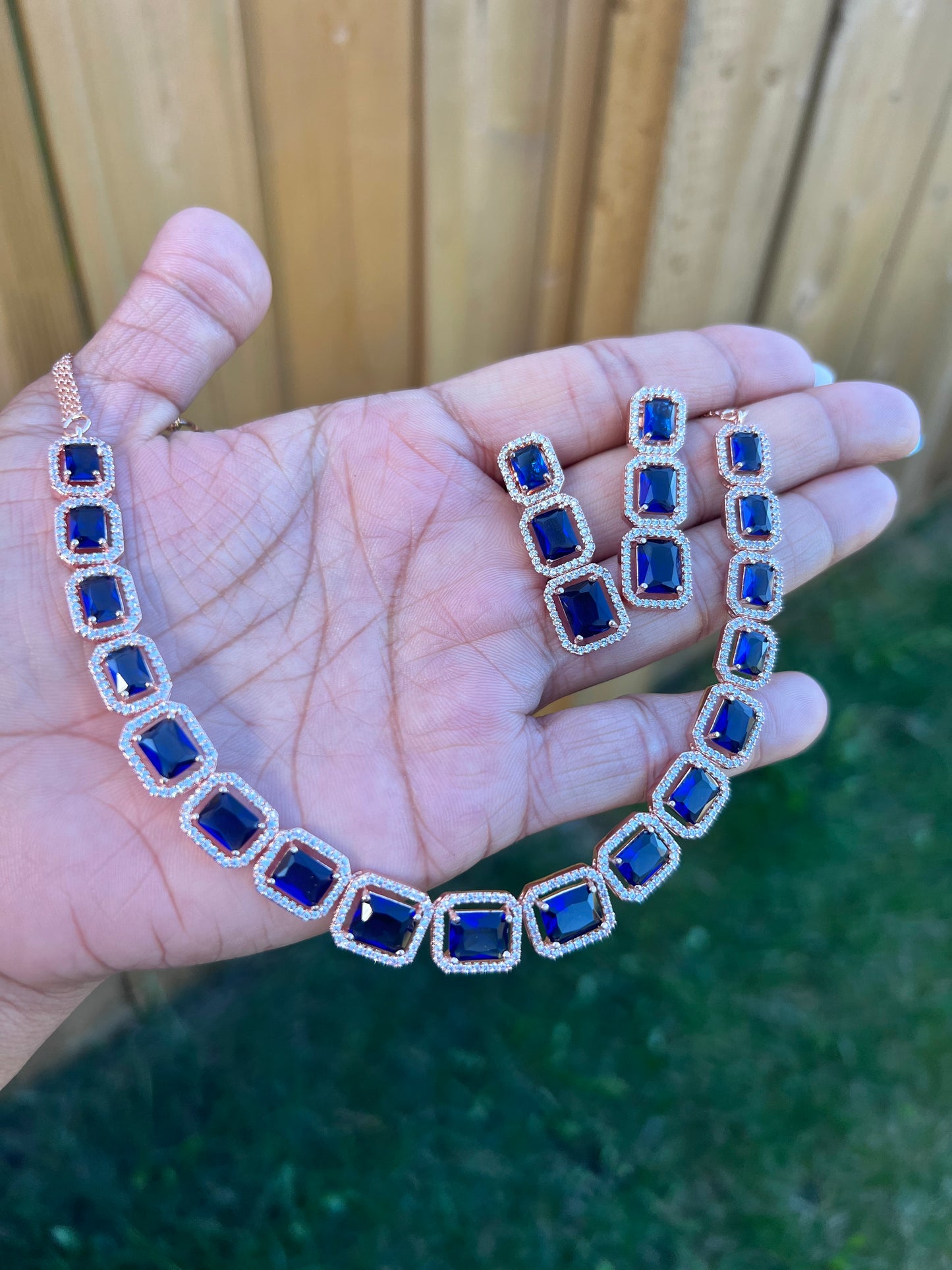 AD Choker and Earrings