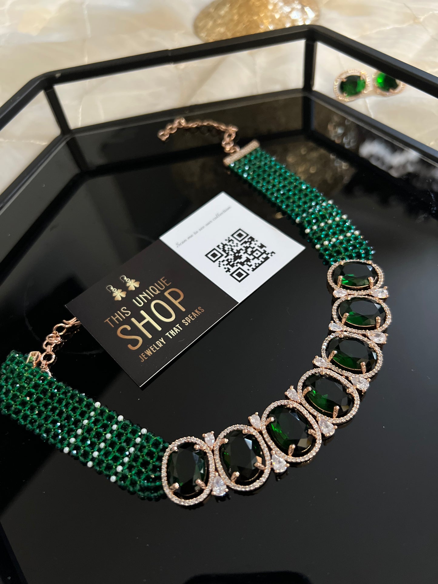 American diamond choker set