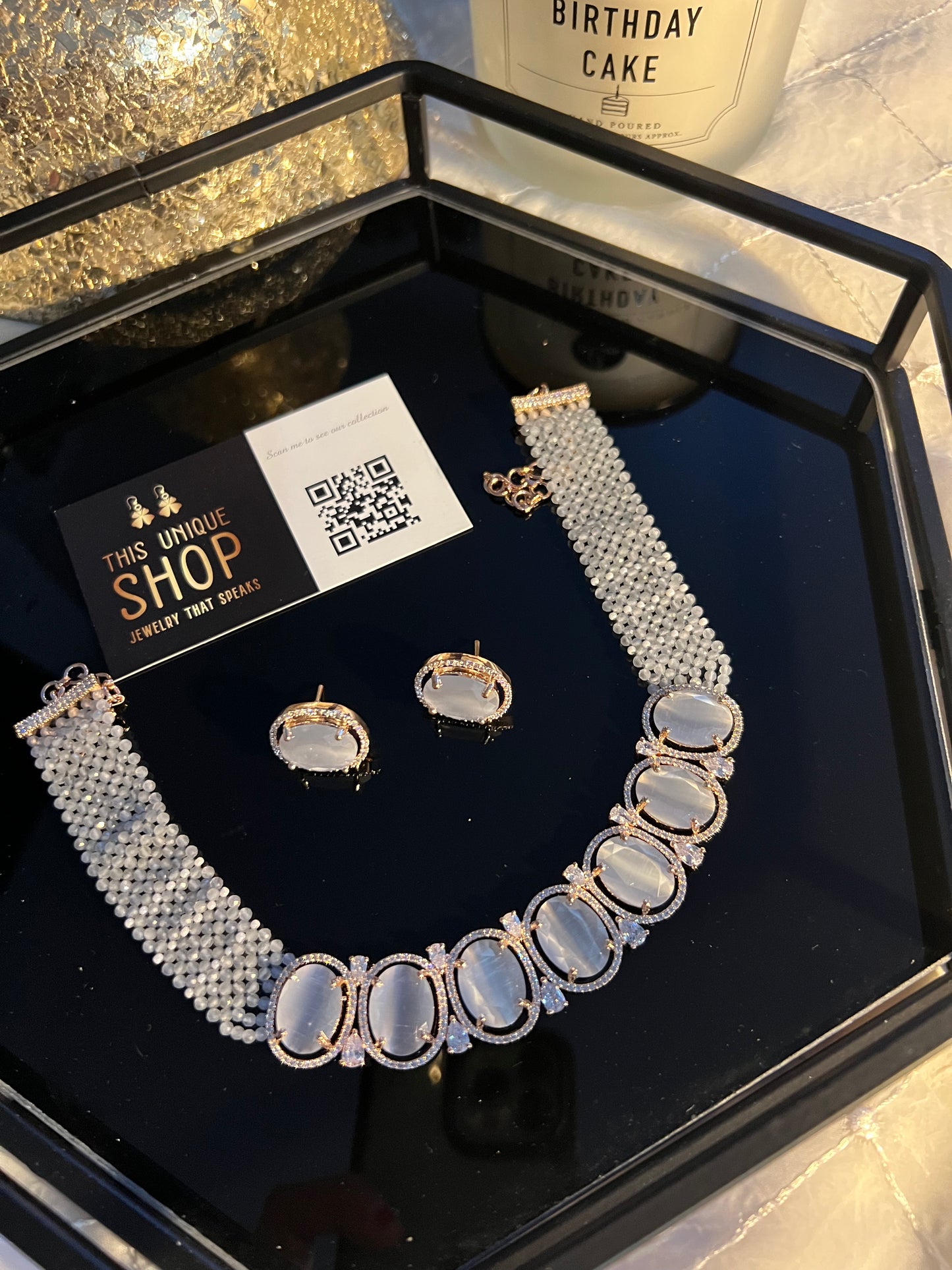 American diamond choker set