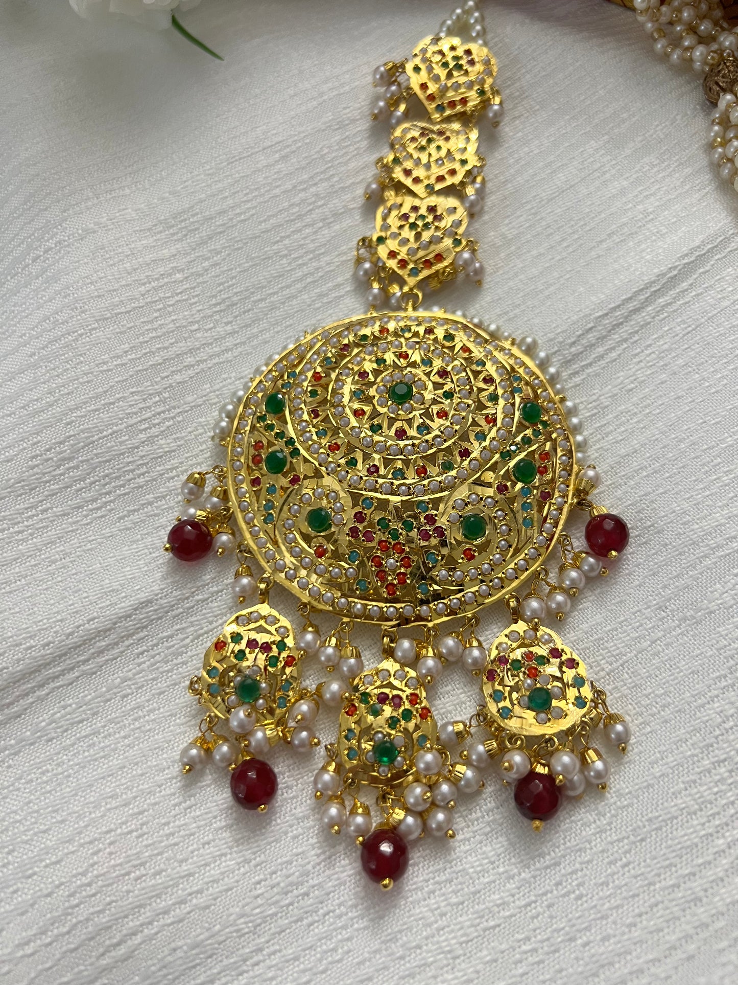 Oversized Real Jadau Tikka