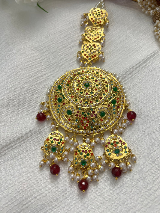 Oversized Real Jadau Tikka