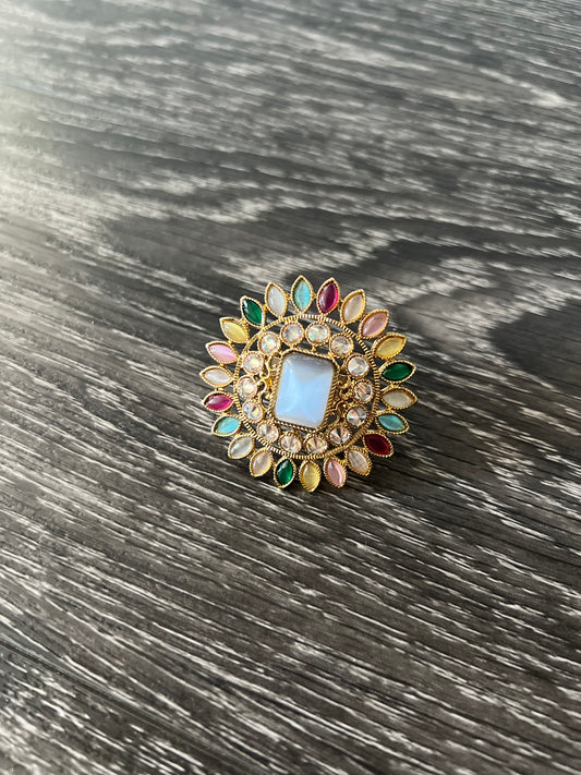 Fine Polki oversized Ring