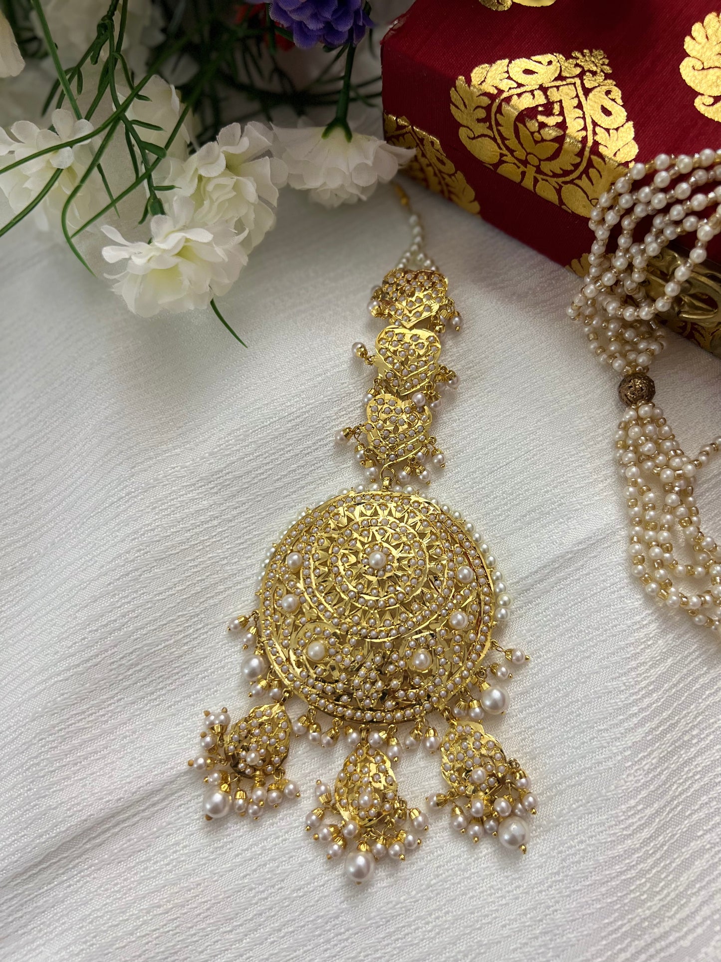 Oversized Real Jadau Tikka