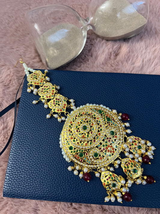 Oversized Real Jadau Tikka