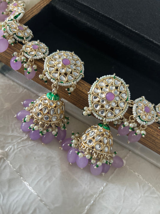Tara kundan Bahubali Jhumkas