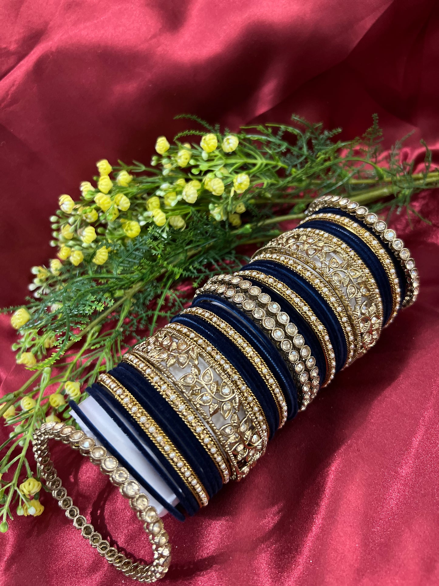 Kaya Polki Bangle set