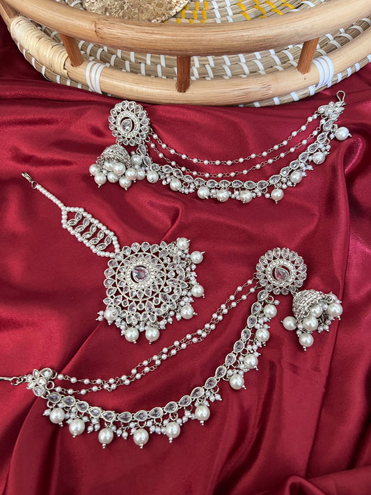 Izal Polki Bahubali jhumki & Tikka