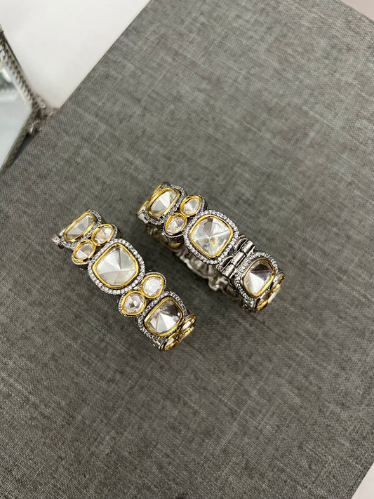 Uncut diamond Polki Kundan kaddas