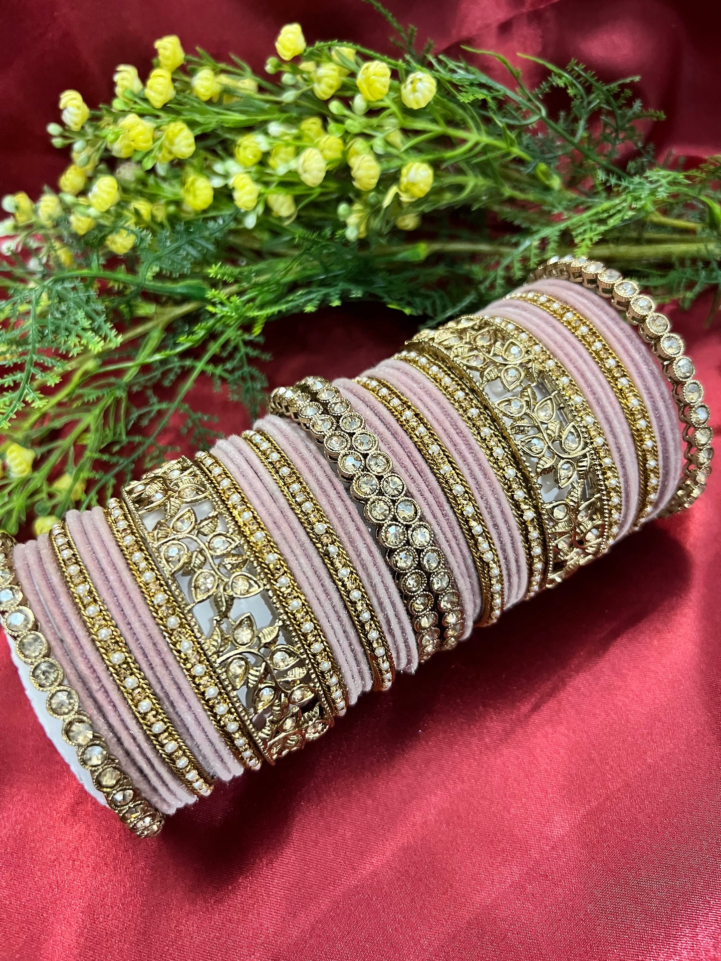 Kaya Polki Bangle set