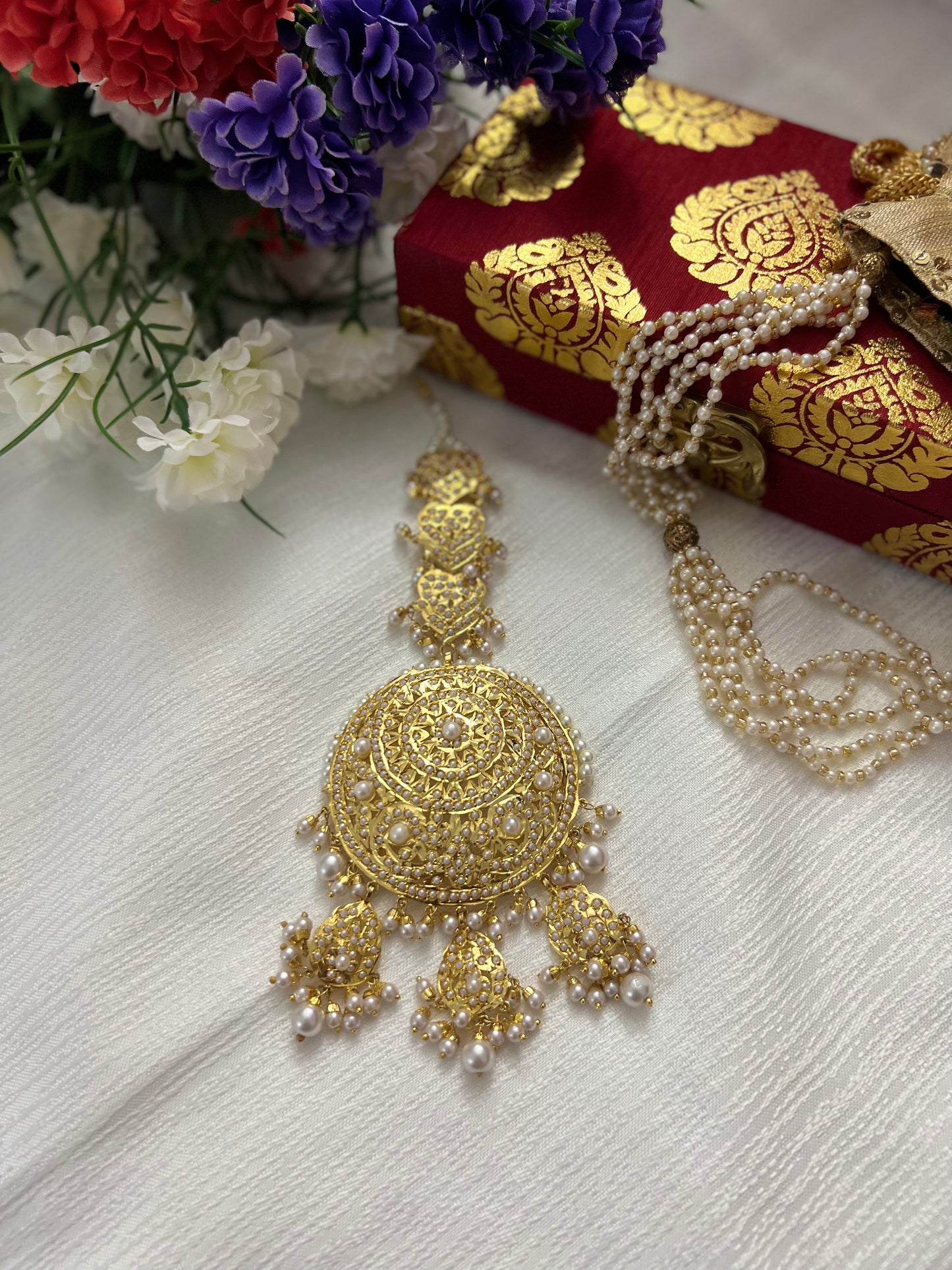 Oversized Real Jadau Tikka