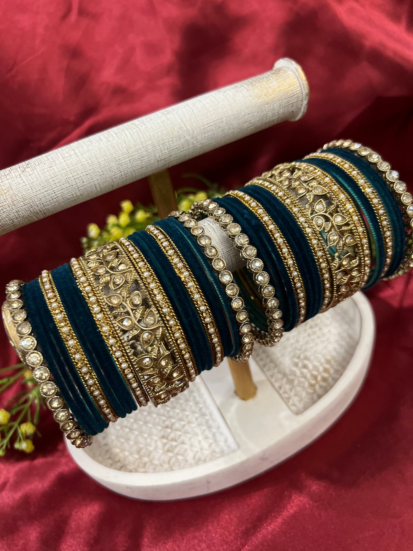 Kaya Polki Bangle set