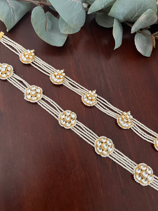 Pachi kundan sheesh phool