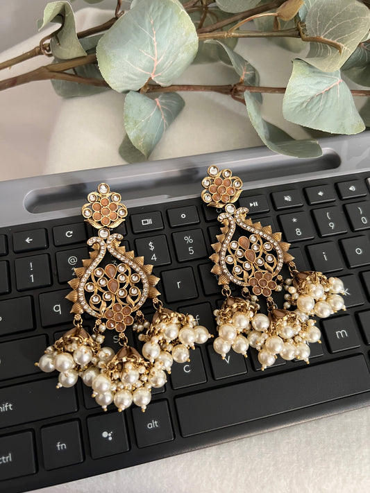 Meena and kundan Earrings