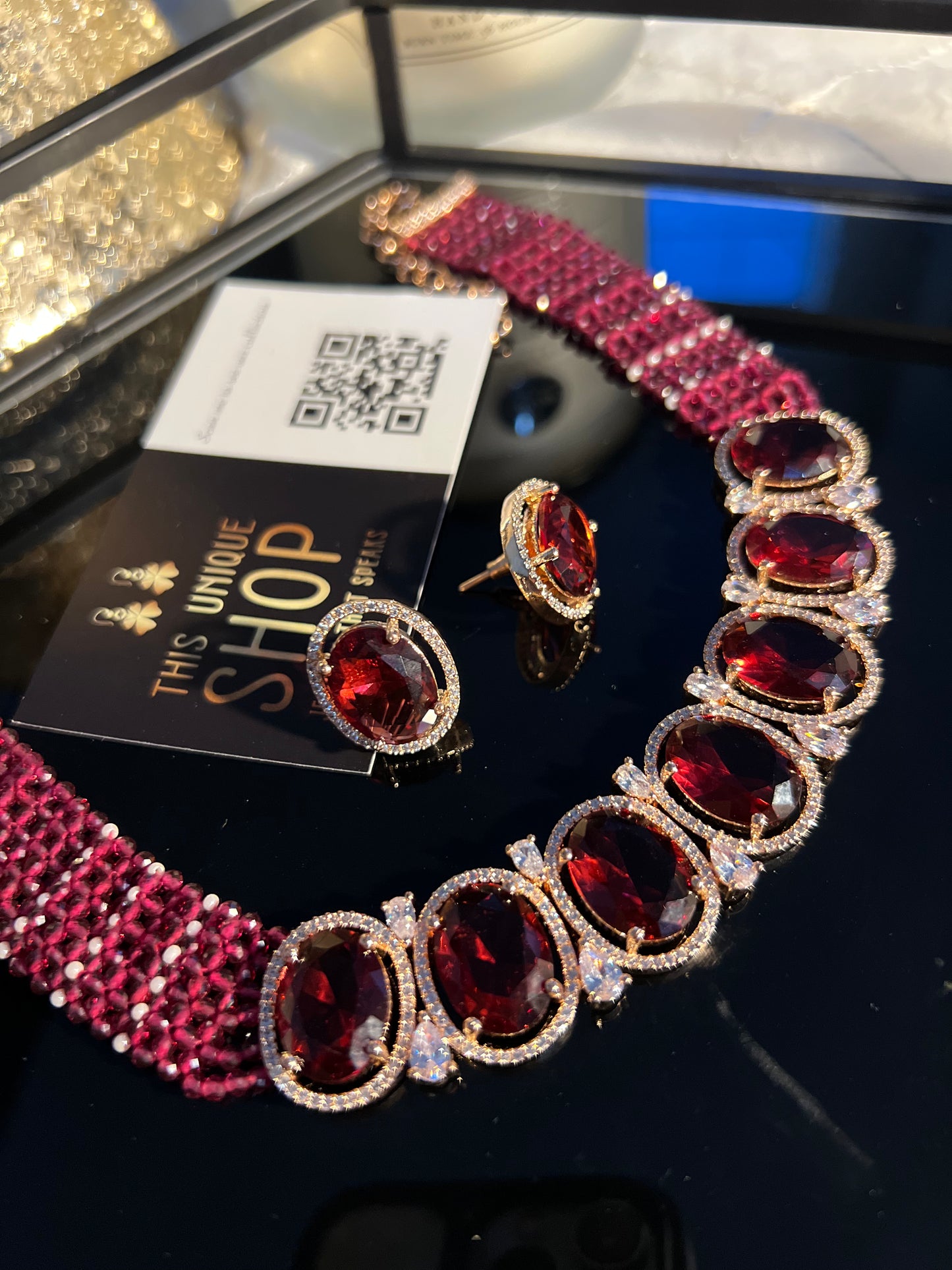 American diamond choker set