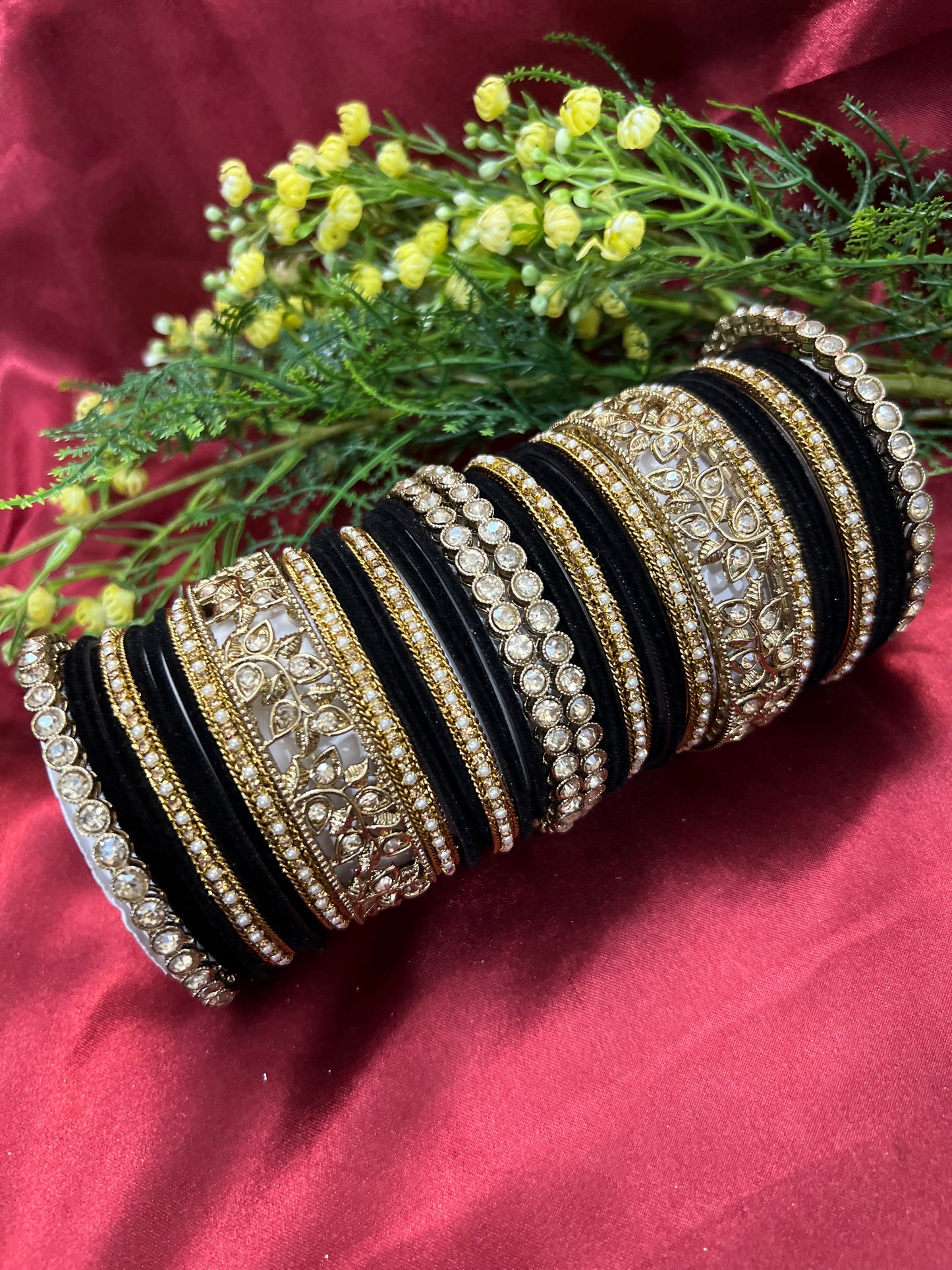 Kaya Polki Bangle set